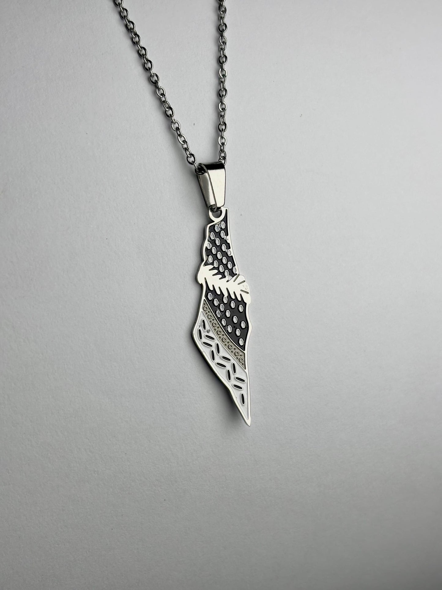 Palestine Map Keffiyeh Necklace