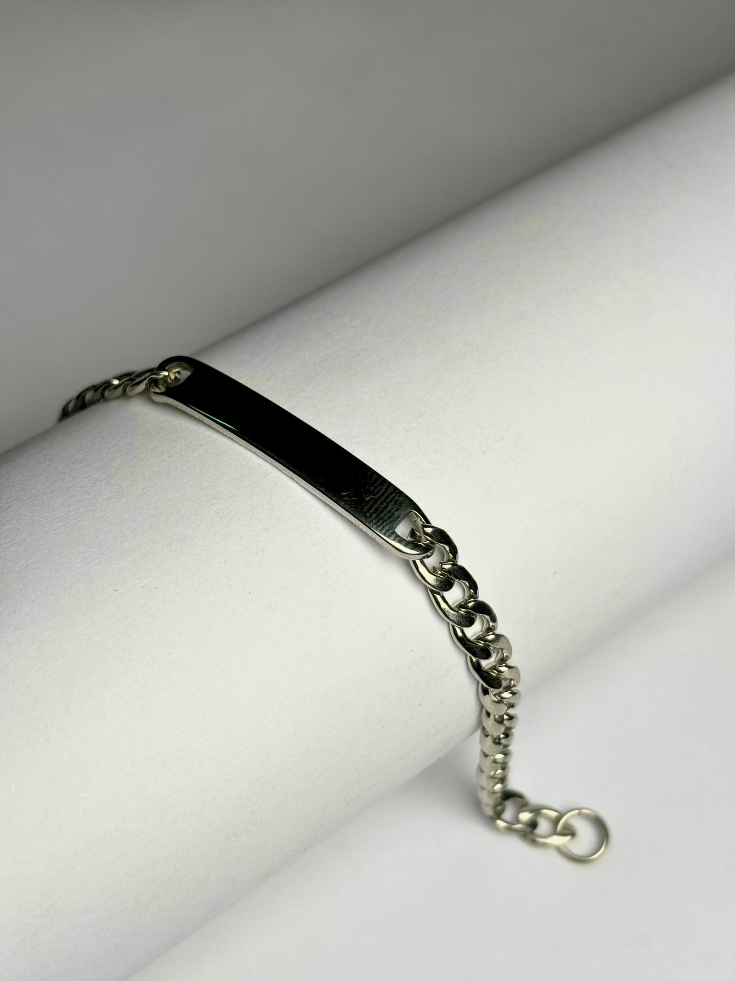 Custom Plate Figaro bracelet