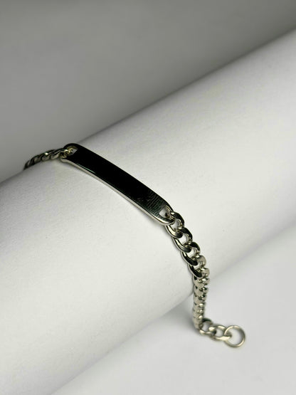 Custom Plate Figaro bracelet