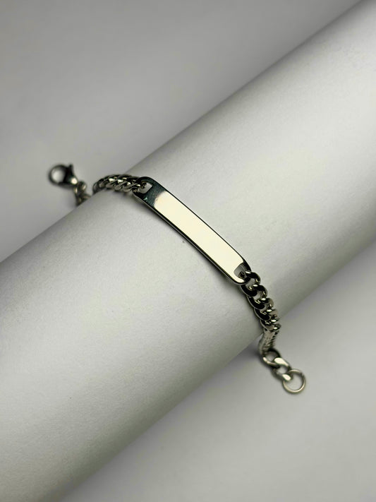 Custom Plate Figaro bracelet