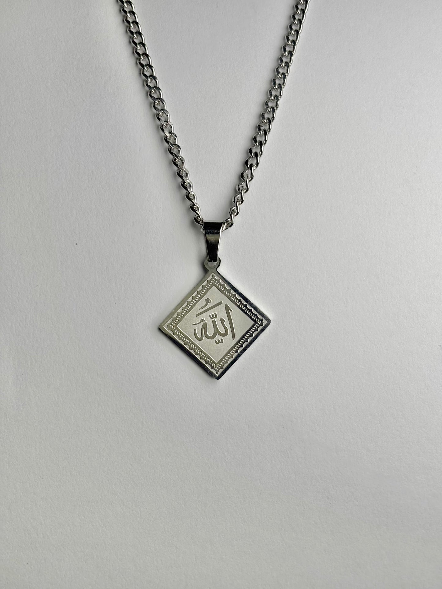 Square Shaped Allah Necklace