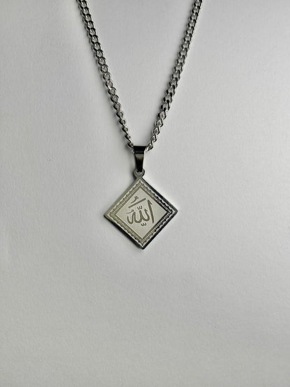 Square Shaped Allah Necklace