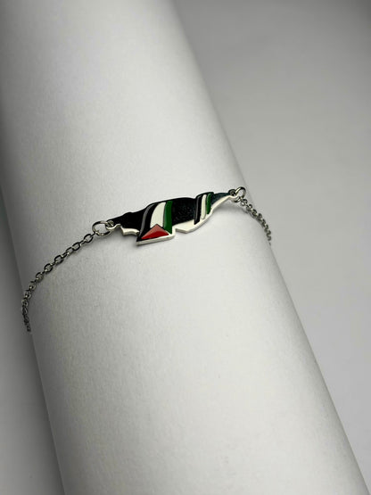 Silver Map Palestine Bracelet | Unisex