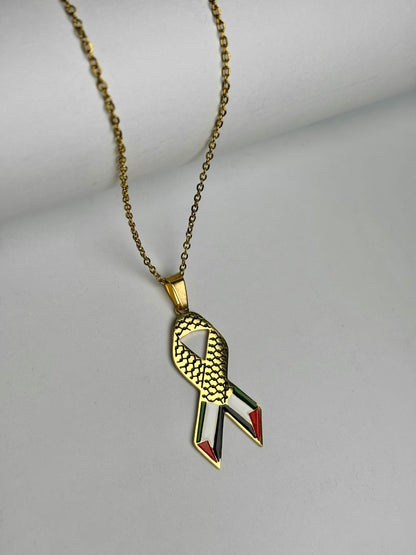 Palestine Scarf Necklace [Golden]