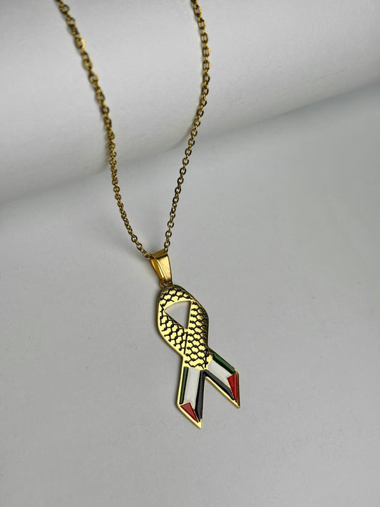 Palestine Scarf Necklace [Golden]