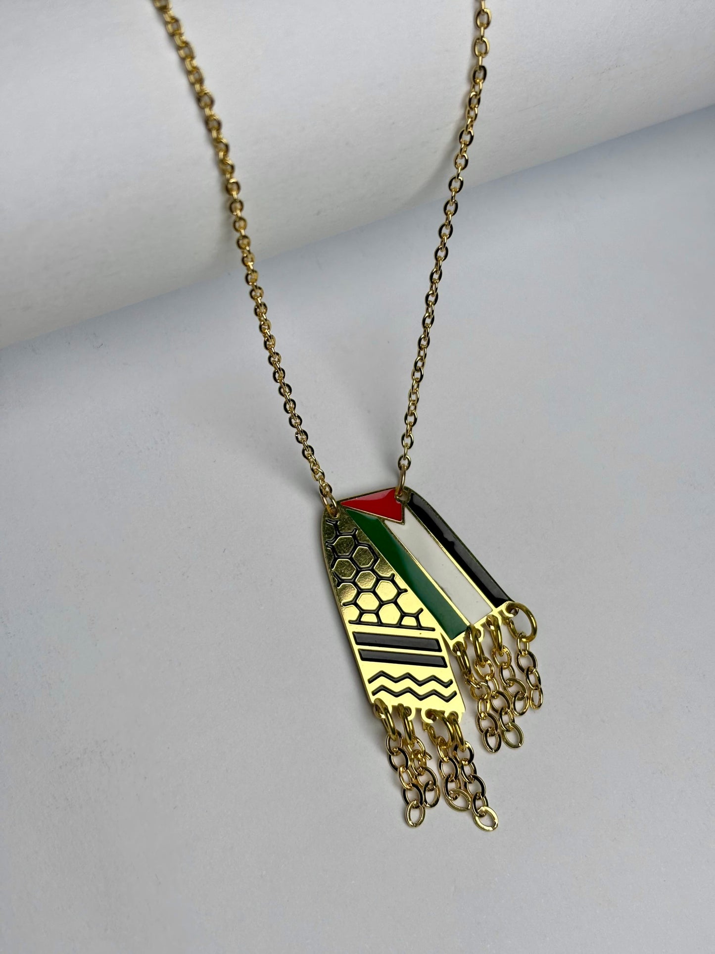 Palestinian keffiyeh Necklace [Golden]