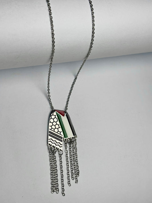 Palestinian keffiyeh Necklace