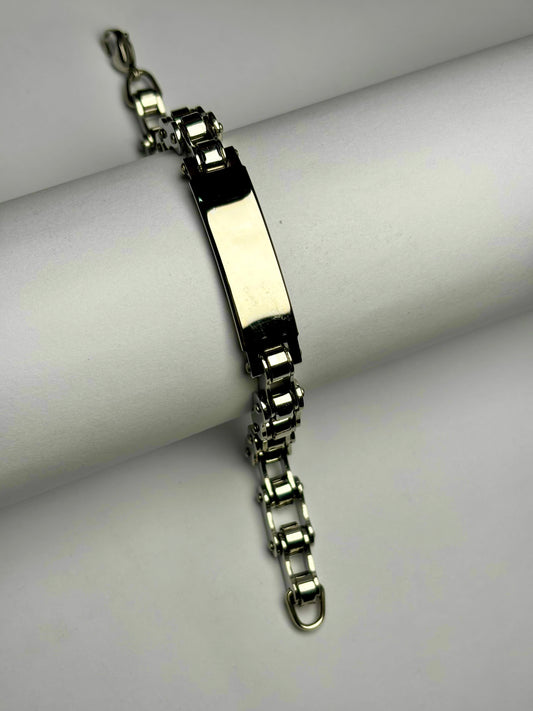 Custom Plate biker chain bracelet