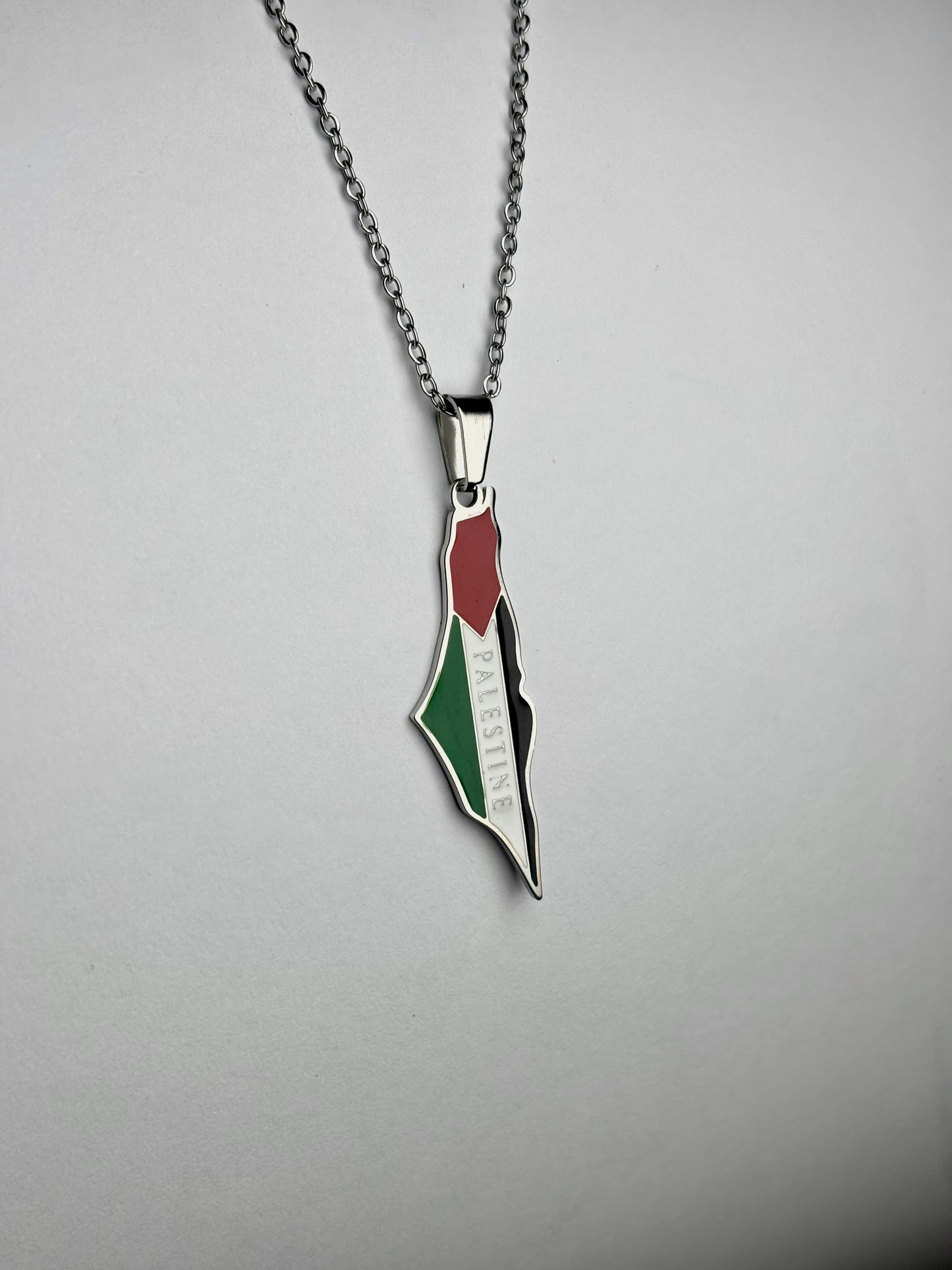 Palestine Map Necklace