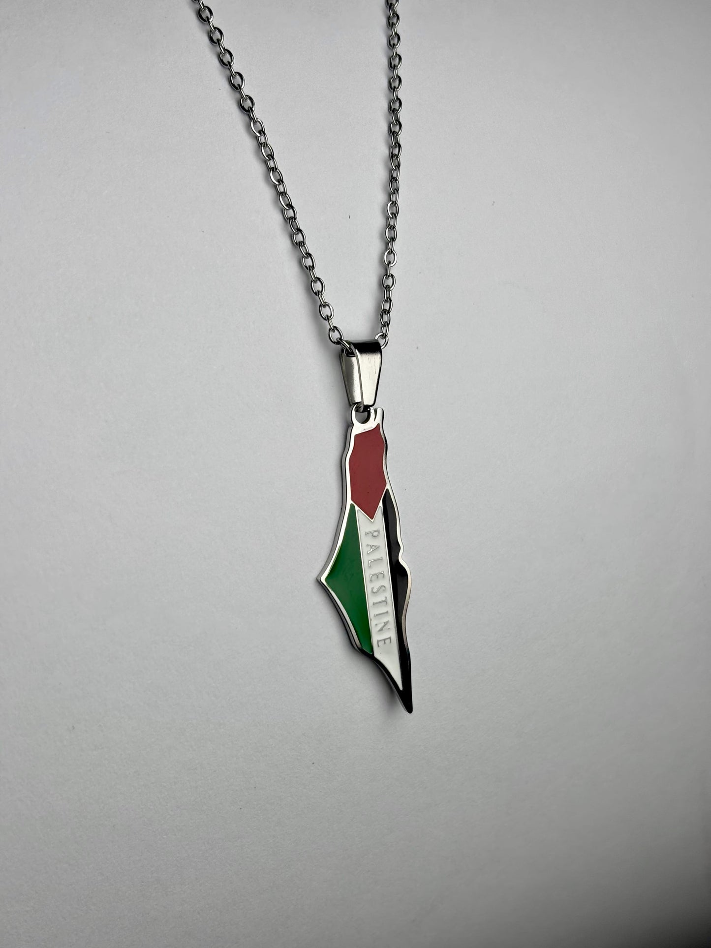 Palestine Map Necklace