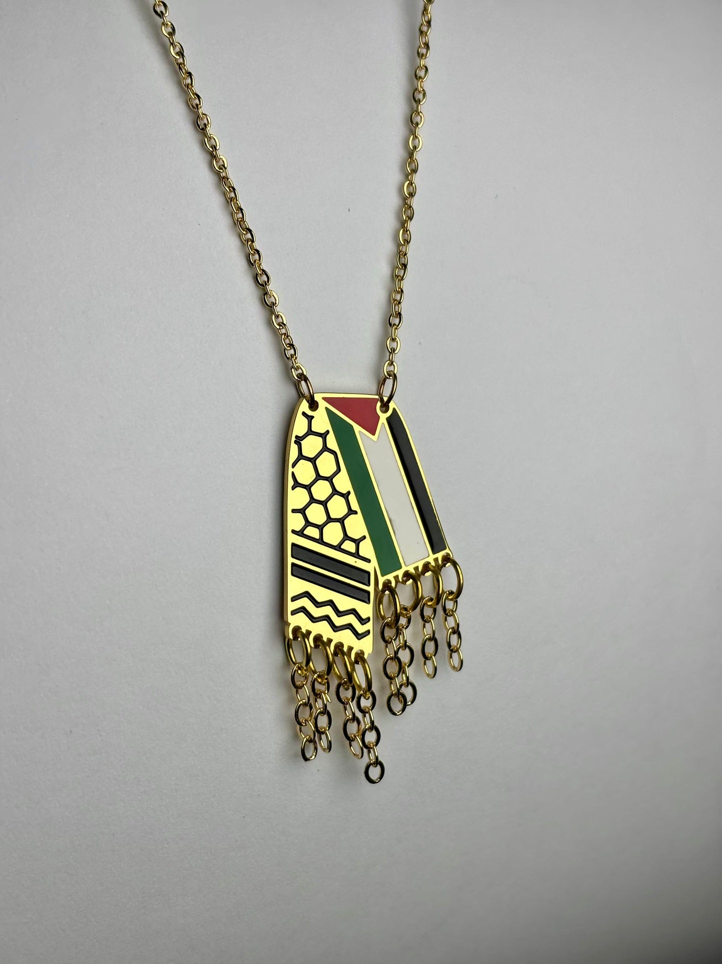 Palestinian keffiyeh Necklace [Golden]