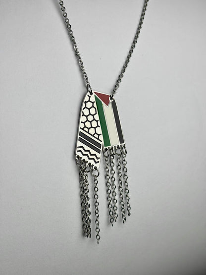 Palestinian keffiyeh Necklace