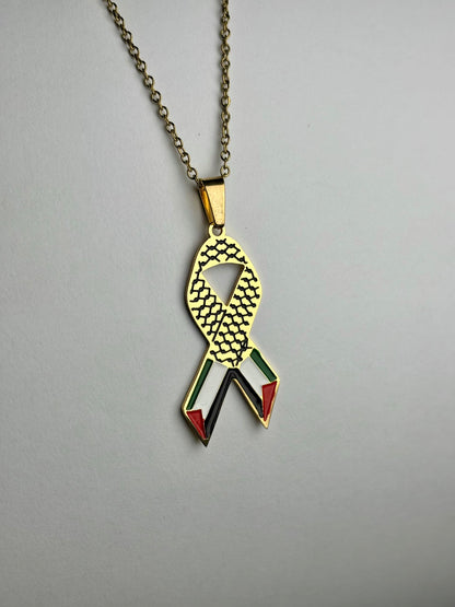 Palestine Scarf Necklace [Golden]