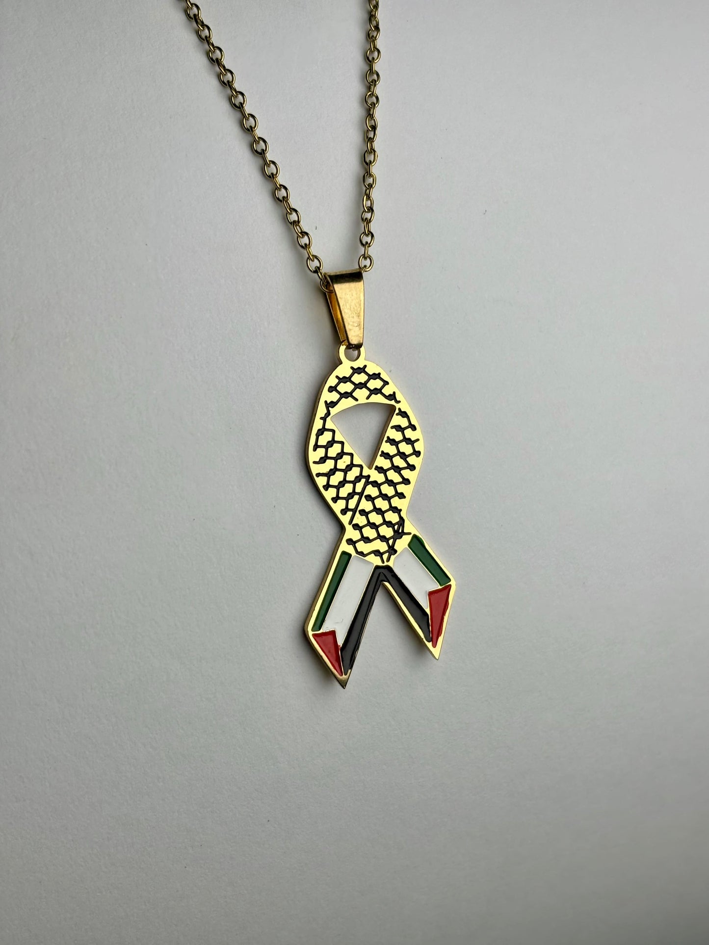 Palestine Scarf Necklace [Golden]