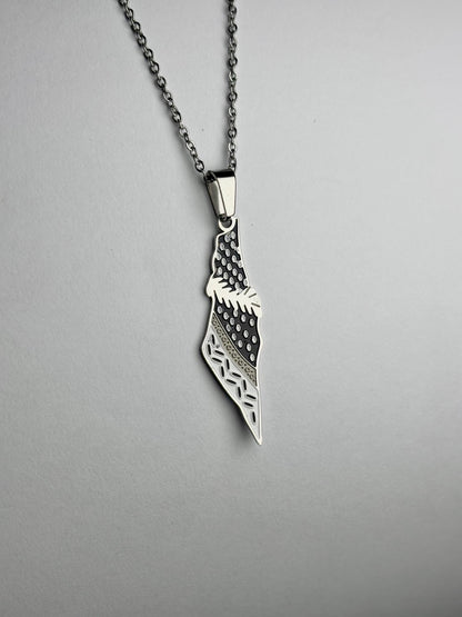 Palestine Map Keffiyeh Necklace